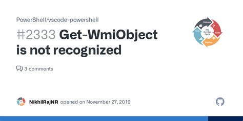 get wmiobject is not recognized.